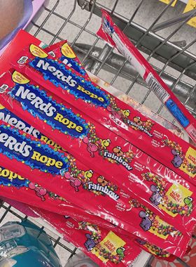 澳洲代购直邮旺卡Nerds rope 酸甜彩虹浆果绳子糖哔哩Suna 粒粒糖