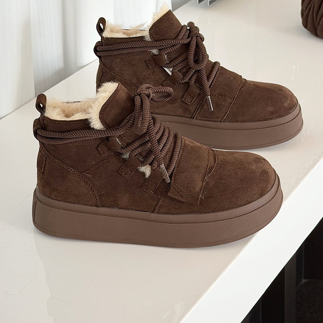 勃肯厚底雪地靴高帮棉鞋短靴棉靴