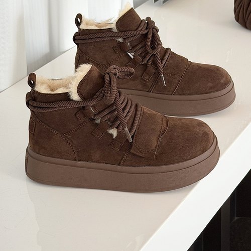 勃肯厚底雪地靴高帮棉鞋短靴棉靴