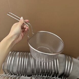 304不锈钢家用商用多功能圆形炸蓝厨房过滤防溅网格网漏滤网滤勺