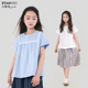 清仓 中大童短袖 全棉气质娃娃衫 上衣女童小衬衣夏季 宽松法式 特价