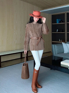 TRACY CHU 白色高弹双腰头塑腰紧身舒适百搭四季牛仔裤