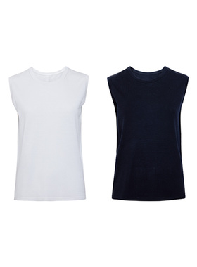 TRACY CHU蚕丝舒爽百搭老钱风显瘦背心黑色/白色简约款复古炸街风