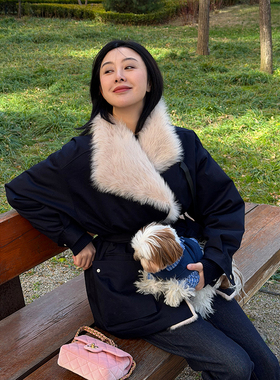 TRACY CHU高定系列意大利BESTE华达呢拼意大利托卡派克鹅绒服冬款