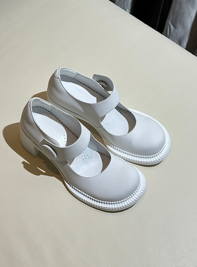 TRACYCHU白色高跟娃娃鞋百搭舒适千金洋气秋冬时尚高级（跟高：6c