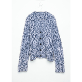 新款 大外套春季 BC御用意大利ACCADEMIA蓝色羽毛纱创意款 TRACYCHU