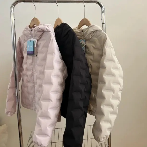 【王小姐】高品质 轻薄羽绒服 三星绒 “压胶”保暖防风连帽外套