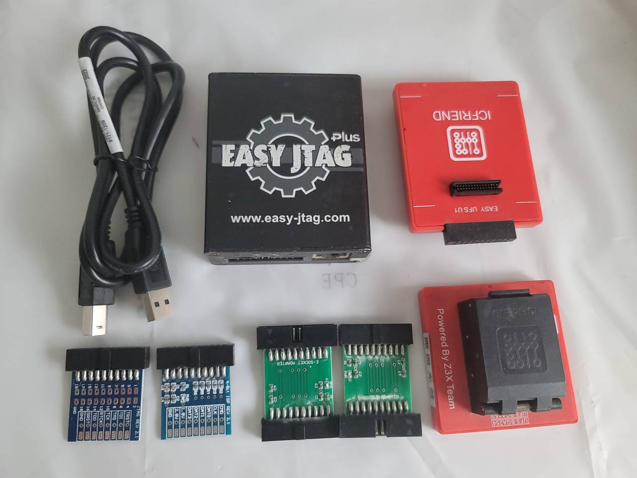 Z3X Easy jtag plus功能好全正常全新带153和254二合1字库座子