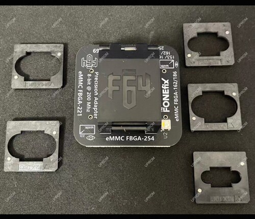F64 flash编程器座Emmc带加密ic座Emmc 254 153 221 169 186多合1