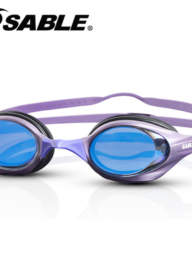 Sable黑貂专业近视泳镜100高清防水防雾防紫外线 RS-3镀蓝膜镜片