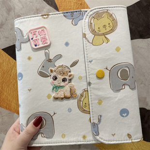 2025年孕妇产检收纳册马宝宝报告单孕检资料册活页软布可爱档案册