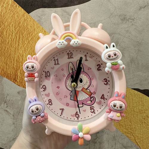 拉布布可爱卡通学生儿童闹钟网红