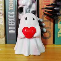 New Halloween cute ghost figant, creative middle finger challenge ghost desktop decoration, as a gift for friends thumbnail 2