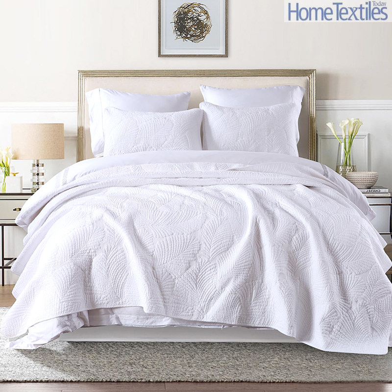 2024新款欧式绣花双面全棉绗缝被床盖三件套纯棉加厚夹棉床单床罩