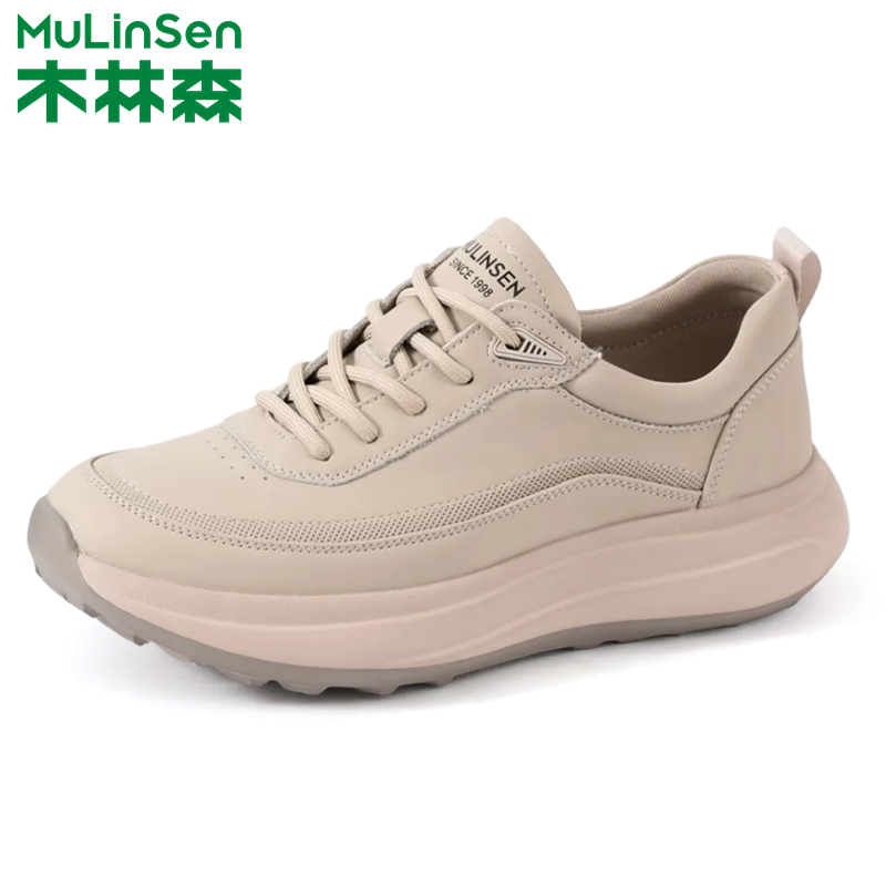 木林森男鞋厚底透气休闲运动鞋