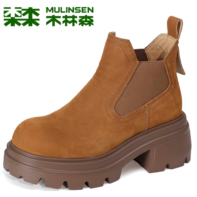 木林森厚底马丁靴英伦风工装靴
