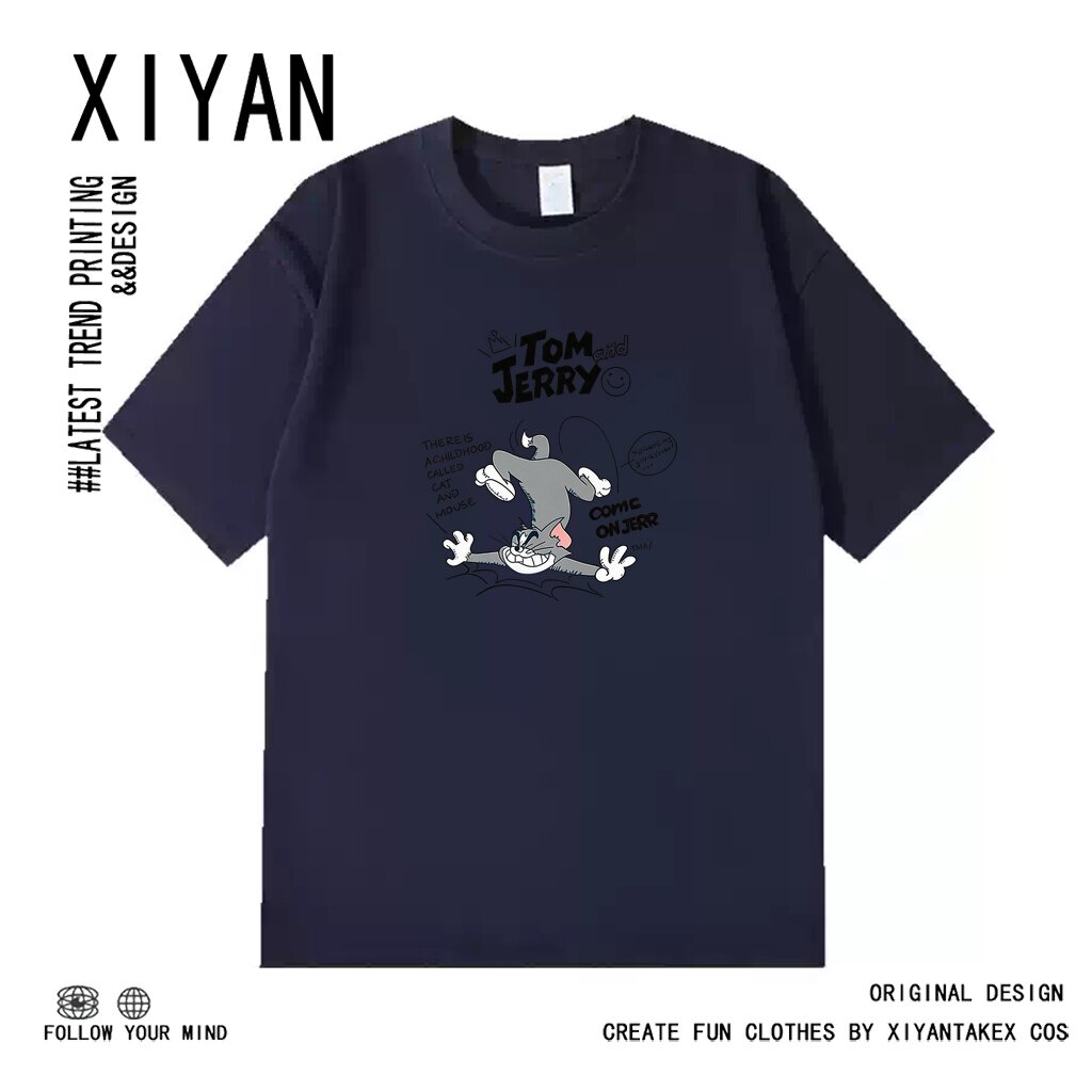 猫和老鼠联名短袖T恤男女Tom and Jerry汤姆杰瑞周边体恤衣服