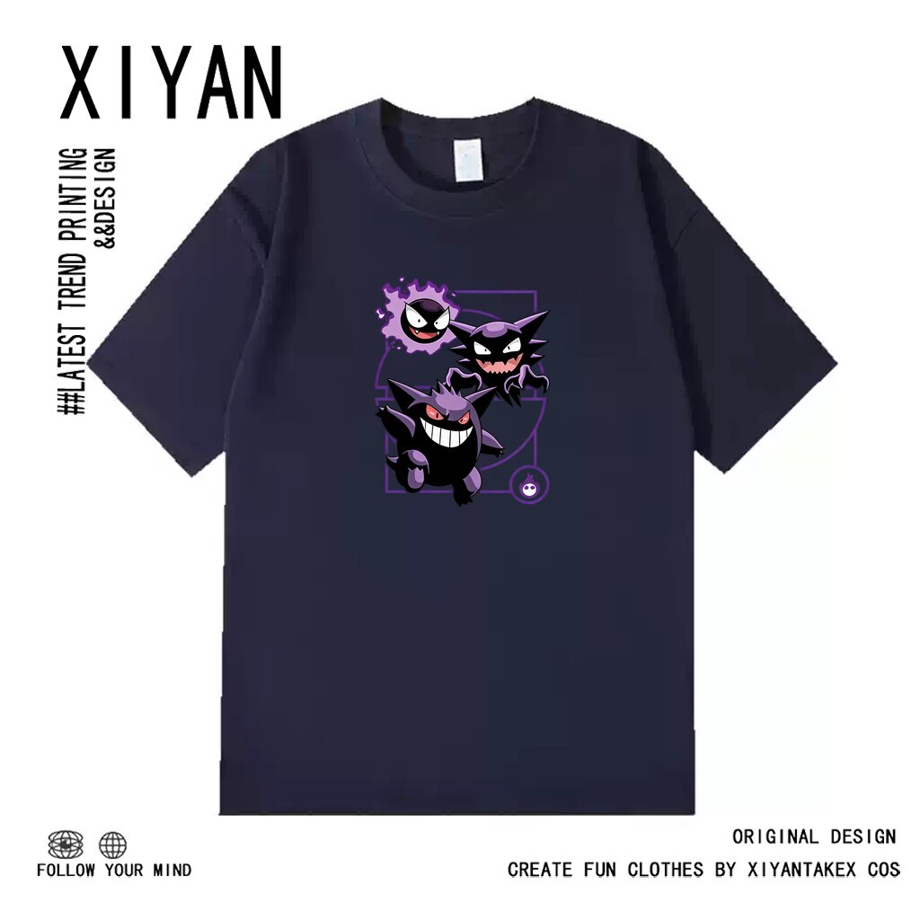 宝可梦神奇宝贝联名短袖T恤男夏季小火龙皮卡丘男女衣服潮