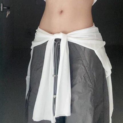 爵士舞屁帘腰封女叠穿屁帘肚皮舞嘻哈腰封百搭显瘦街舞腰搭