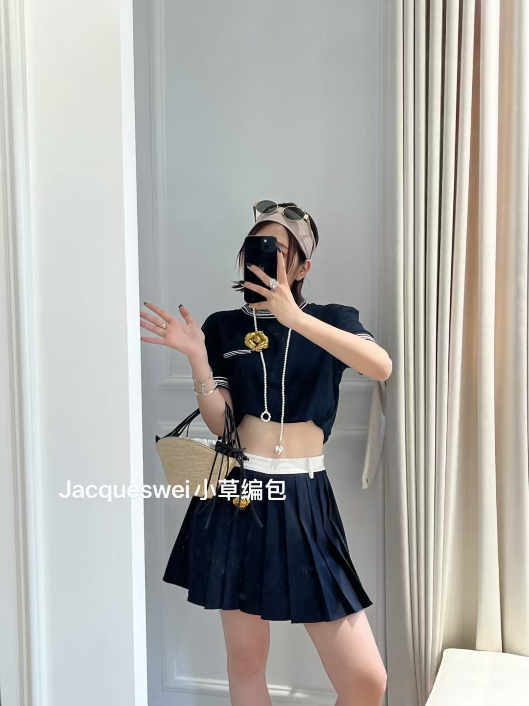 SASAMEET官方授权 ICEDUST纯羊毛短袖T恤女25PF夏季新款法式T恤