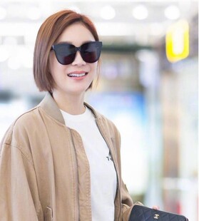 袁珊珊同款墨镜周扬青白色框女潮大脸韩国网红明星款偏光太阳镜