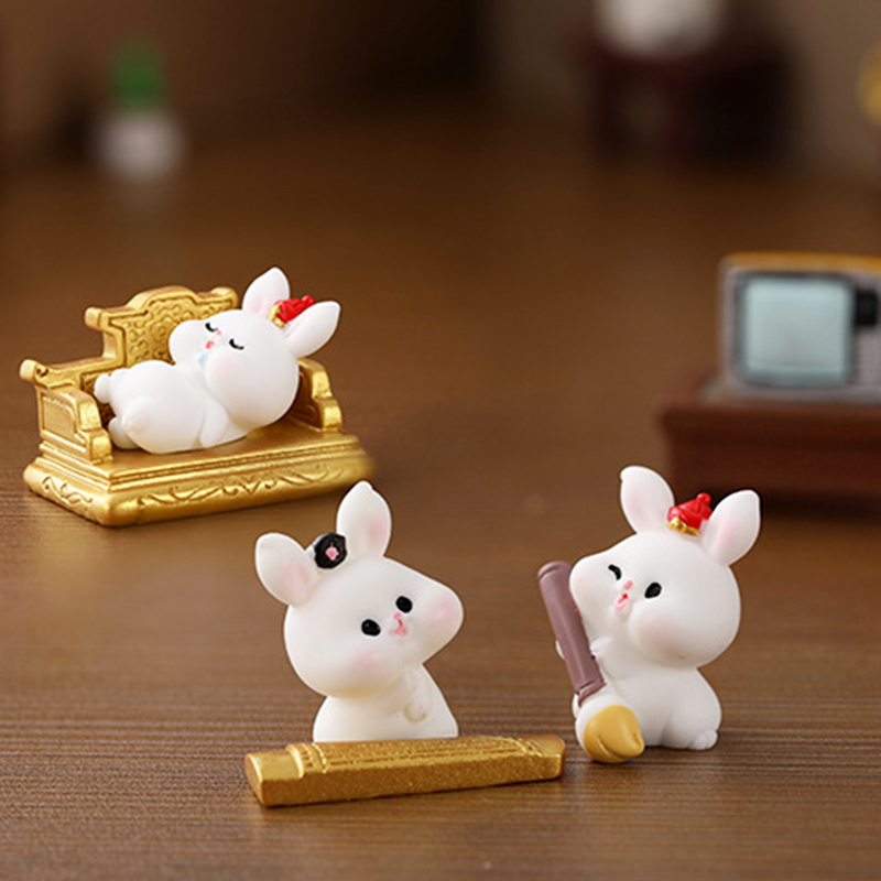 天宫兔子树脂公仔儿童过家家玩具