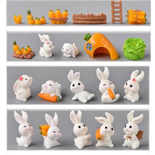 可爱动物树脂摆件儿童过家家玩具