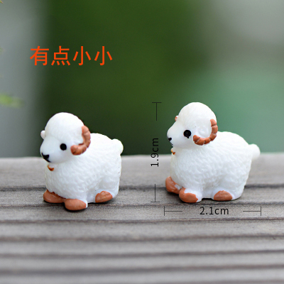小绵羊宝宝公仔家居DIY装扮材料饰品儿童Happy生日烘焙蛋糕摆插件
