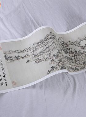 1:1清四王王原祁山水画晴峦霁翠卷克利夫兰美术馆a藏画真迹复制