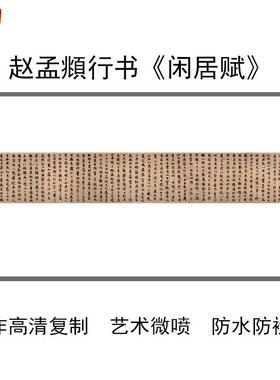赵孟行楷书《闲居赋》书法字帖临摹学习装饰字画复制3U8X248.3cm