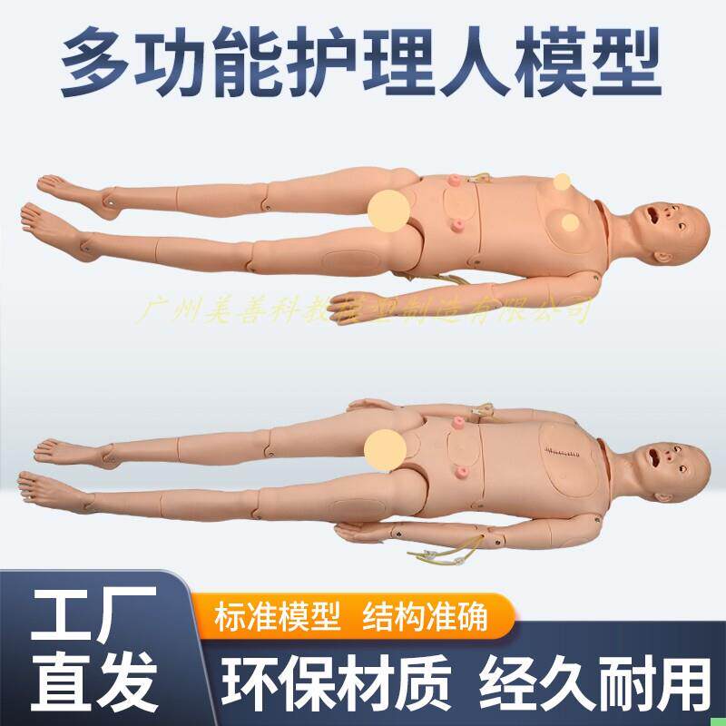 高级全功能护理人体模型男女导尿模型带内脏褥疮口鼻插管吸痰洗胃