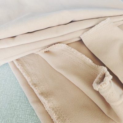 双面仿羊绒毛呢布料服装裙子大衣风衣面料门幅宽150厘米2米16元