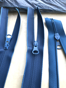 进口YKK中短防水拉链PVC防水胶面隐形3号5号尼龙反装拉锁头17.5cm