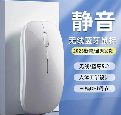 笔记本无线鼠标蓝牙游戏电脑适用戴尔联想苹果惠普可充电静音滑鼠