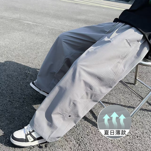 夏季儿童薄款速干直筒工装裤子