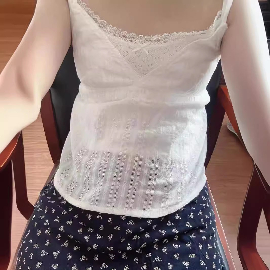 小海鸥纯欲竖纹吊带背心