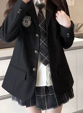 JK制服西装外套学院风西服女学生小个子上衣春秋新款日系修身显瘦