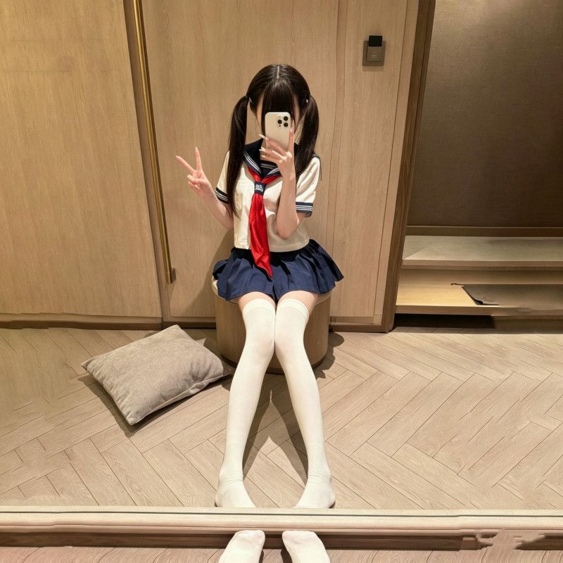 日系白色三本基础款jk制服裙水手服夏服女学生校服海军学院风套装
