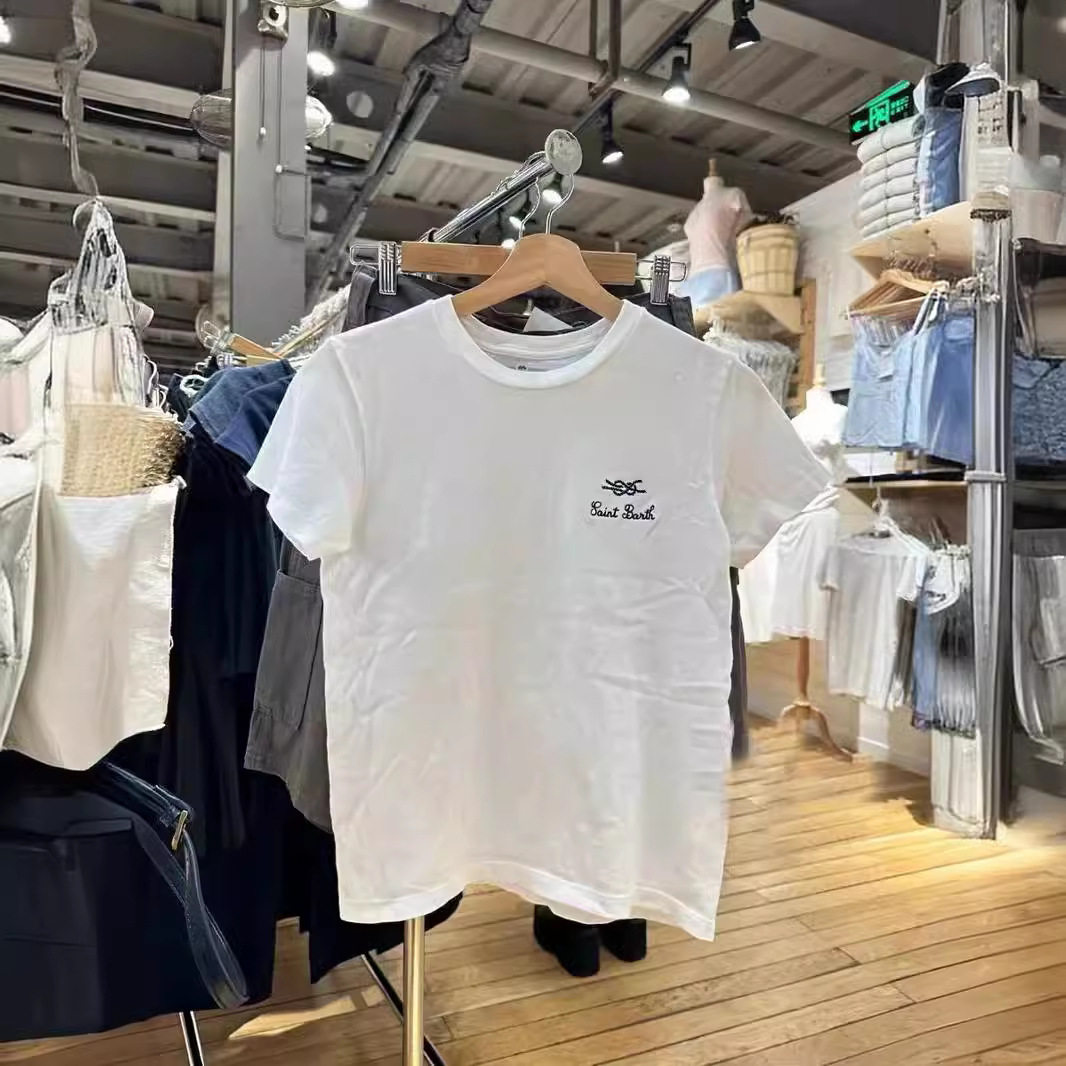 小海鸥美式显瘦刺绣短袖
