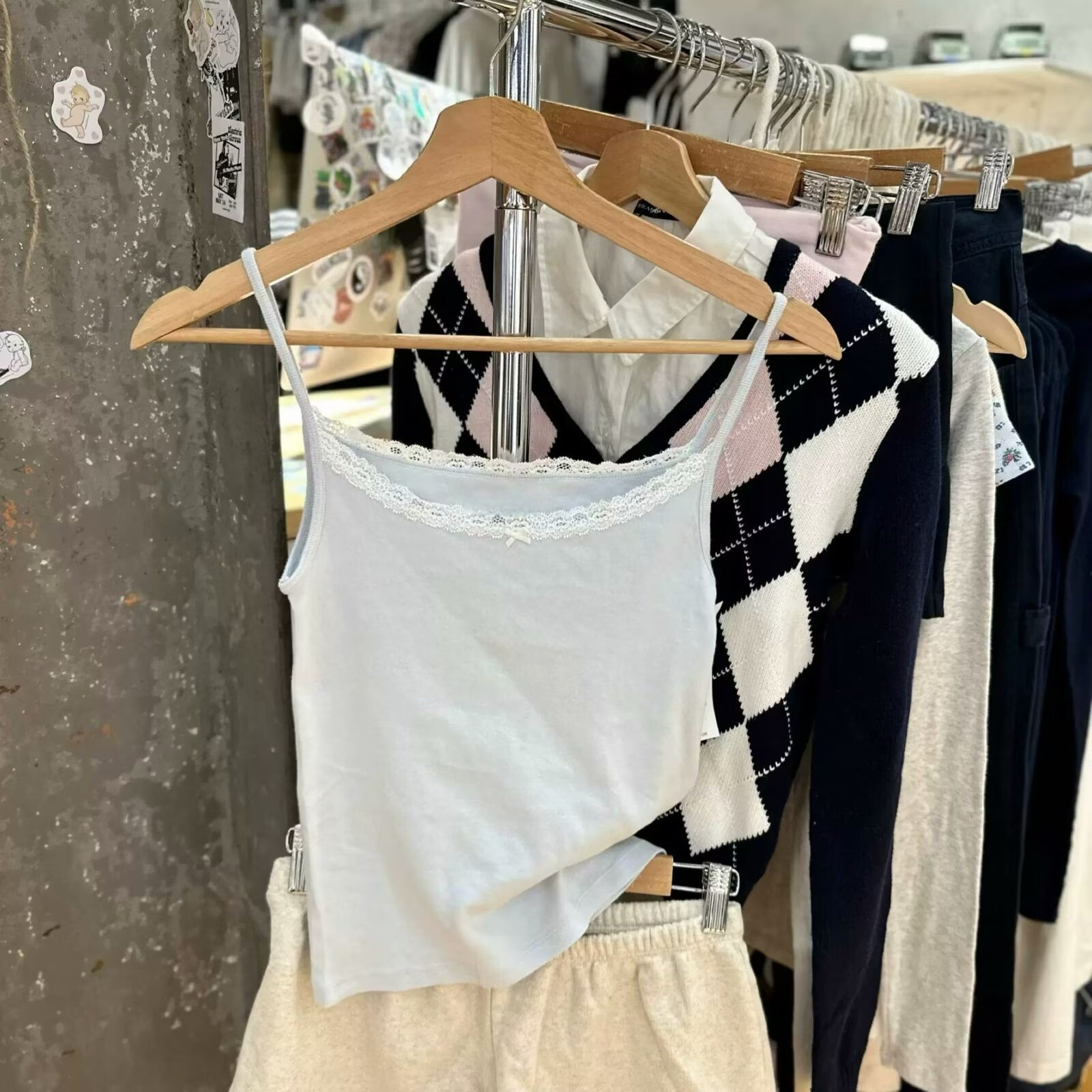 小海鸥辣妹蓝色蝴蝶结吊带
