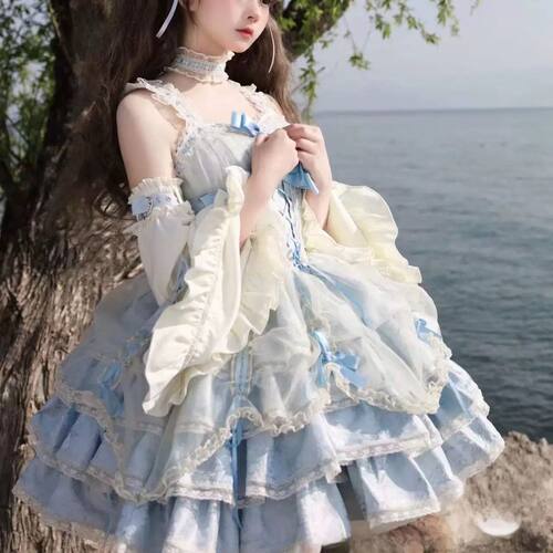 爆款蔷薇执事JSK亚文化甜辣纯欲温柔芭蕾Lolita连衣裙