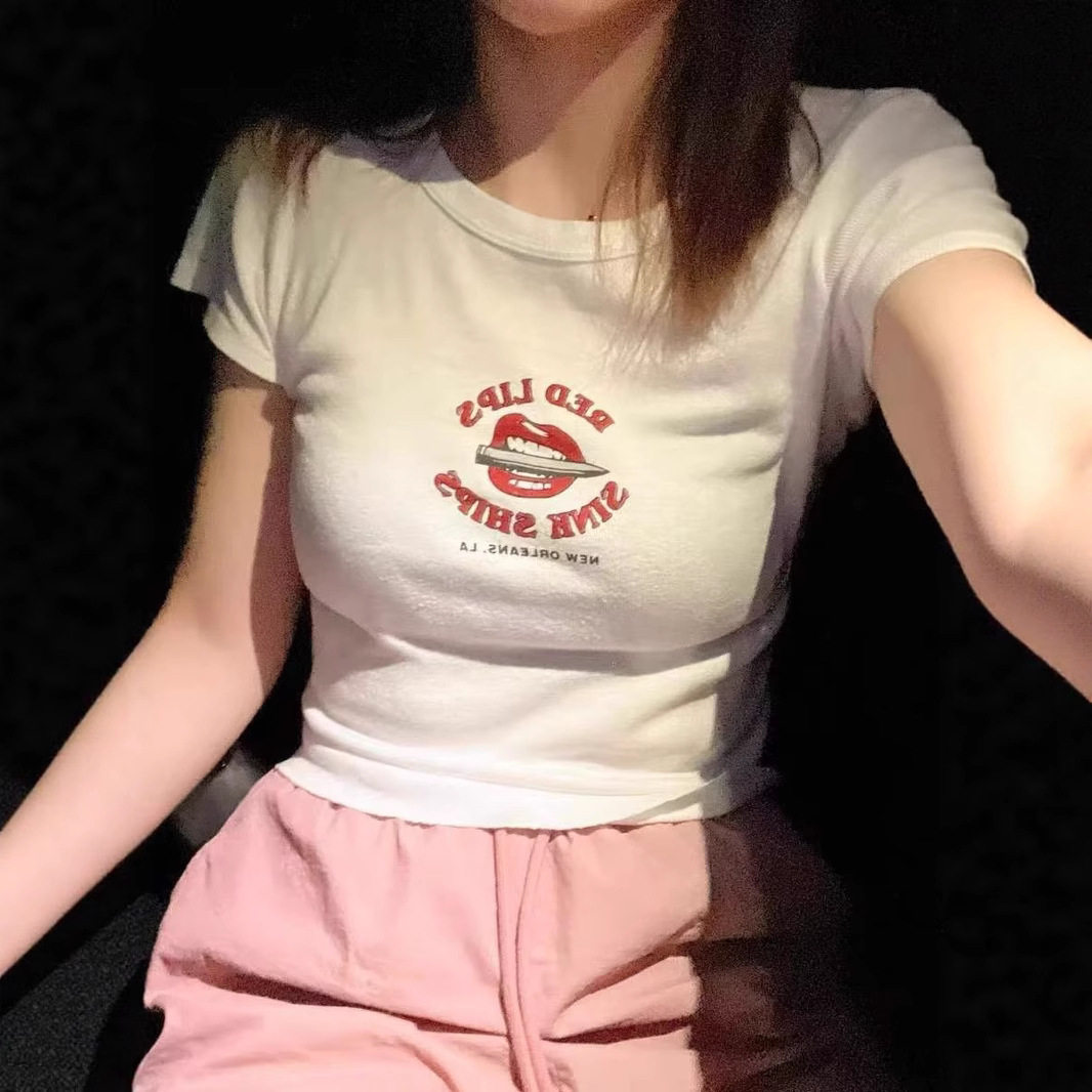 小海鸥美式辣妹白T363