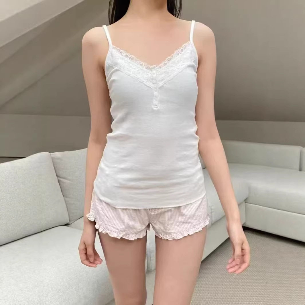 小海鸥纯欲蕾丝吊带背心