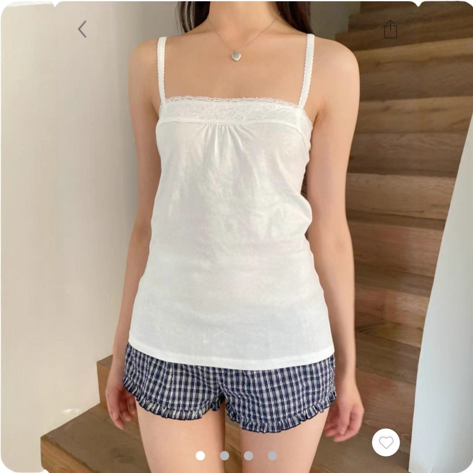 小海鸥白色蕾丝抹胸背心