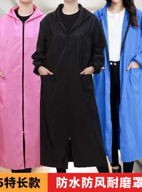 防污工作服特长有袖围裙罩衫
