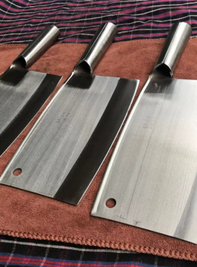 广西仙湖钢刀高洛钢手工锻打菜刀斩切两用家用厨房切片刀砍鸡鸭