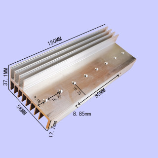 8孔 8大管铝合金散热片孔距18.75 TO-247大功率散热器逆变器常用