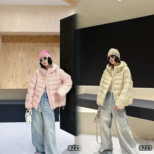 五姐家胖妹妹设计感宽松连帽棉服女秋冬季200斤棉衣外套大码女装