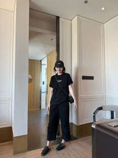 女装 200斤百搭T恤大码 女春季 北尧世家韩系小众百搭字母正肩短袖