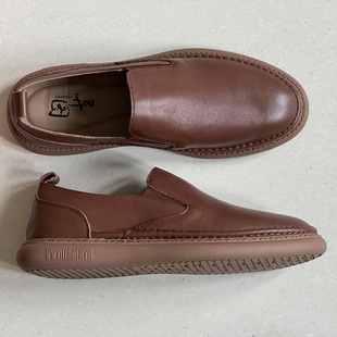 微瑕疵断码特价真皮乐福鞋头层牛皮四季懒人一脚蹬软底软面豆豆鞋